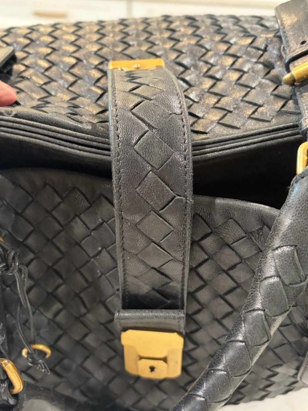 Bottega Veneta Black Intrecciato Nappa Leather Roma Tote Bag - Picture 13 of 17